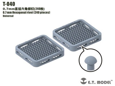 ETModel 0.7-2.5mm Round head rivets (various diameters) for model upgrade parts