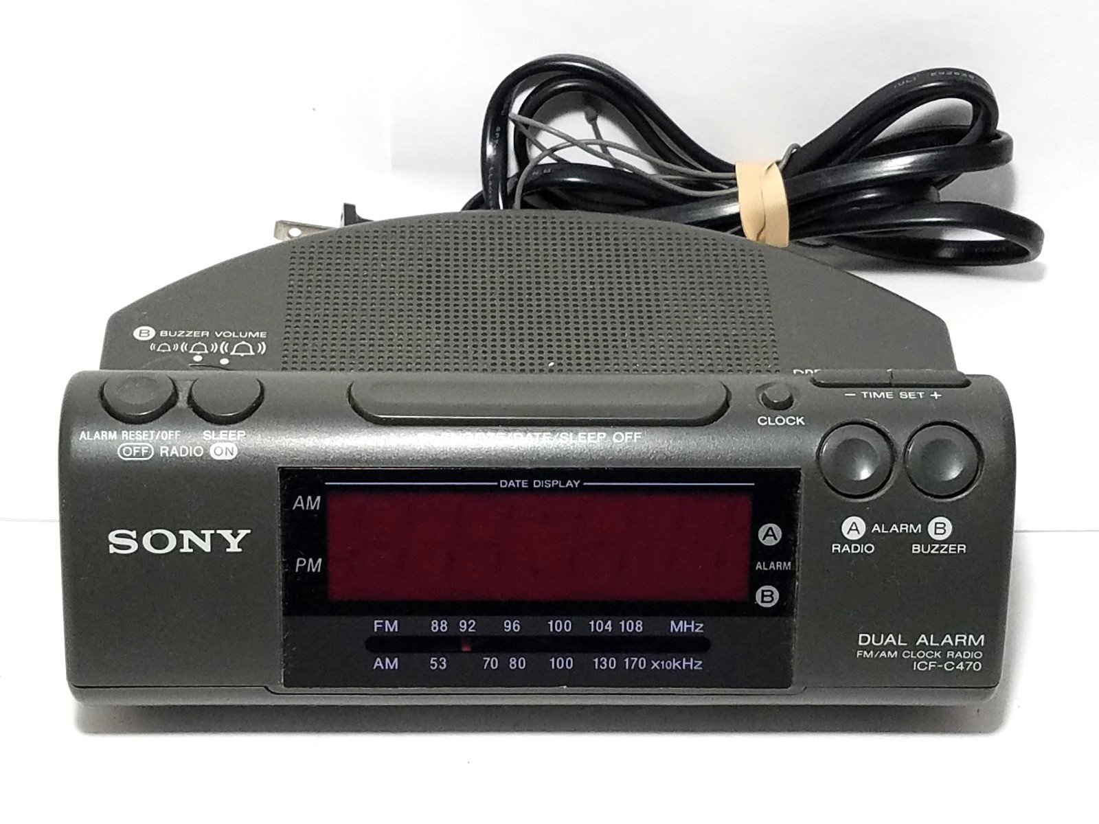 Sony ICF-C470 Dream Machine FM/AM Digital Dual Alarm Clock Radio **WORKS GREAT**