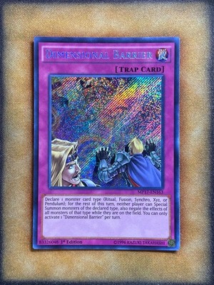 Yugioh Dimensional Barrier MP17-EN163 Secret Rare 1st Ed NM