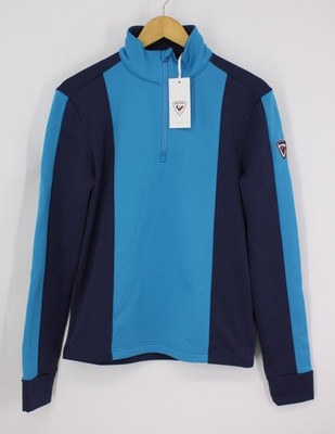 ROSSIGNOL HERREN COLORBLOCK HALF ZIP PULLOVER UK S / EU 46 DARK NAVY UVP £140 IB