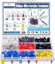 UL Listed 600pcs Wire Ferrules Terminals Kit AWG 22 10 Crimp Copper Ferrules