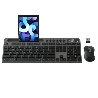 Wireless Keyboard and Mouse Combo, 2.4G Ergonomic Wireless Computer Keyboard ...
