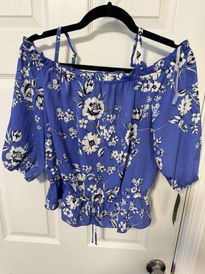 BCX Women's Floral Blouse Medium