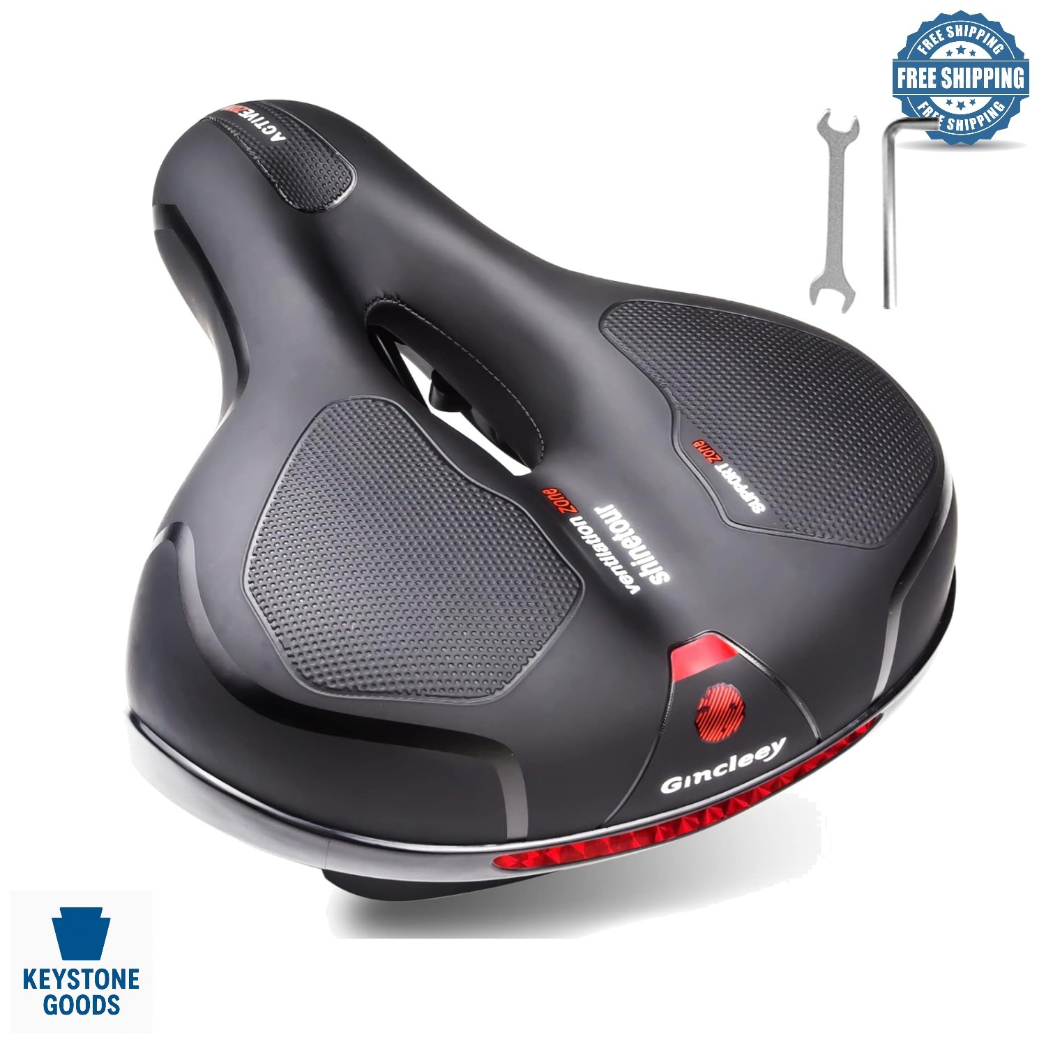Comfort Memory Foam Bike Seat for Men & Women - Shock-Absorbing, Wide Bicycle...