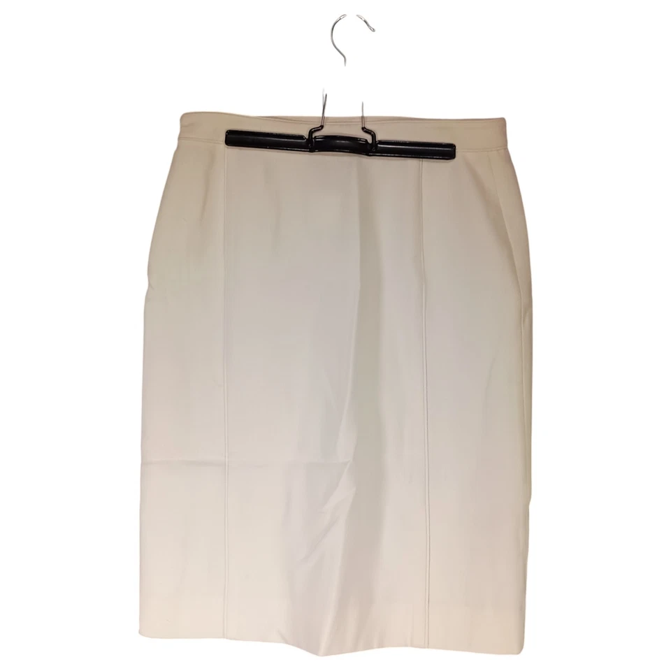 Tory Burch Pencil Skirt Womens 6 Wool Ivory Cream Knee-Length - Image 2 of 4