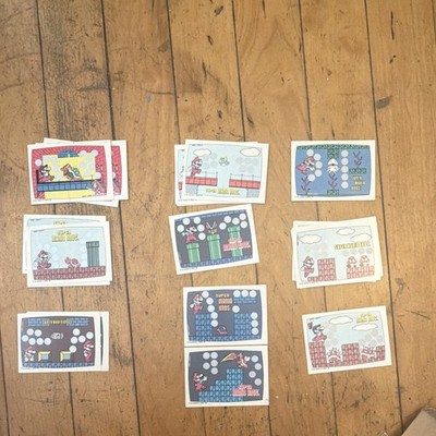 Topps 1989 Mario Brothers Scratch-Off Trading Cards Lot 1-10 (unscratched)