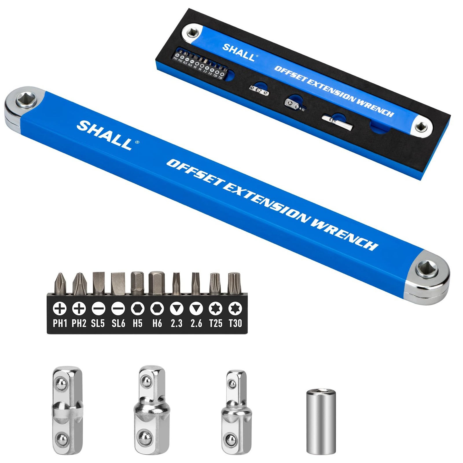 Shall Offset Extension Wrench - 15.4'' Offset Extension Wrench Set with (z6T)