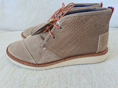 TOMS ECHTLEDER HERREN BOOTS STIEFELETTEN BEIGE GR.43 - NP 159,90  - NEU