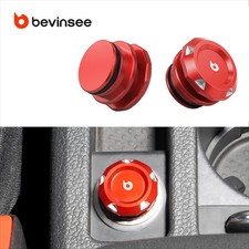 2pcs Waterproof Dustproof Car Cigarette Lighter Plug Parts Anodized Universal