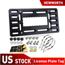 Universal Tag License Plate Holder Bumper Mounting Bracket Relocation Hardware