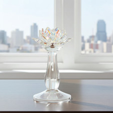 LUMIDA Casa LED-Lotusblüte Kristallglas-Optik 5h-Timerfunktion