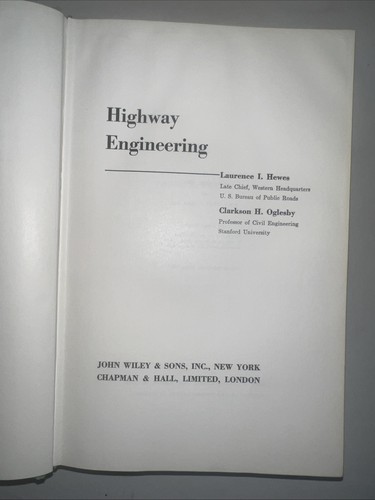 Highway Engineering Hewes Oglesby HC Text Book 1957 Vintage Third Printing - Picture 5 of 23