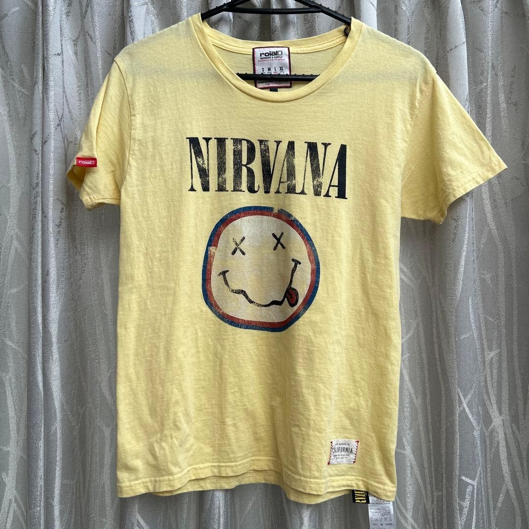 Roial Nirvana Collaboration Band T-Shirt Big Logo Women Rare Band Animation Mode