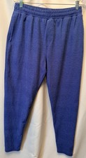 Beyond Yoga Men’s Large Joggers Blue Scuba Elastic Waist Drawstring Made In USA