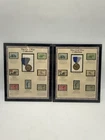 Set Of 2 (1861-1865) Army Civil War Stamps and Army Medals In 10”x12” Wall Frame