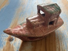 Vintage Hanaki Boat Ship Fish Tank Decoration. L- F.