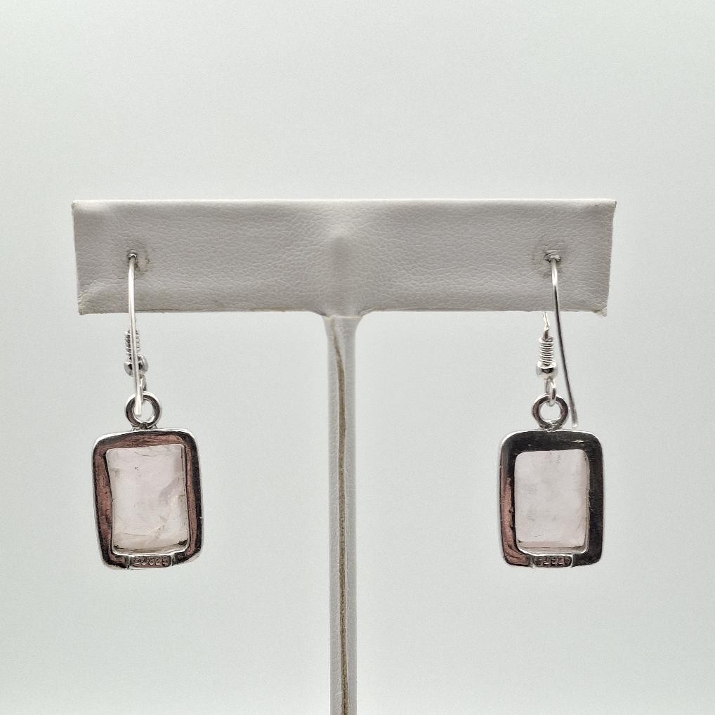 Signed SJ 925 Sterling Silver Rectangular Cabocho… - image 9