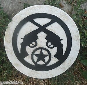 Cowboy gun plaque mold plaster concrete plastic mould 11" x 8" x 3/4" thick Cowboy gun plaque mold plaster concrete plastic mould 11" x 8" x 3/4" thick