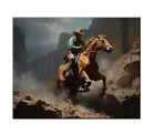 Cowboy Oil painting Picture Printed On Canvas,Sitting Room Wall Art Decor,CP03