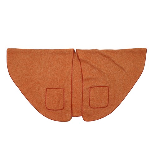 Capa naranja vintage para mujer | Chal informal elegante de lana sobre el hombro estilo boho - Imagen 2 de 3