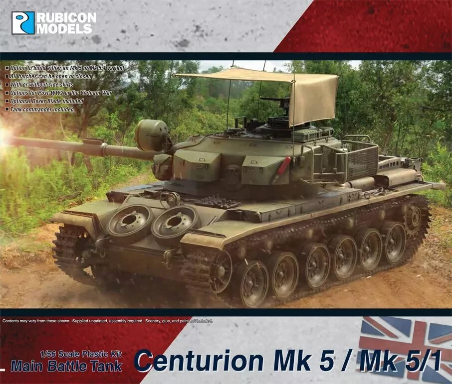 Rubicon 280105 Centurion MBT Mk5/ Mk5 /1   1:56 Plastic Model Kit