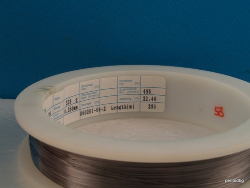 TANTALUM WIRE 2m~6,5 ft 0.250mm 0.01 in 30 AWG Ts-ANNEALED PLANSEE AUSTRIA - Picture 7 of 7