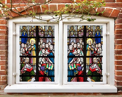 3D Crowd A306 Window Film Print Sticker Cling Stained Glass UV Sinsin