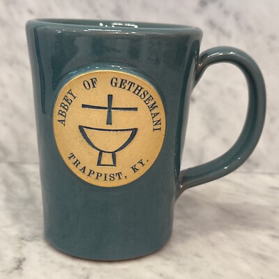 Deneen Pottery Mug Blue Green Glaze Abbey Of Gethsemani Trappist, KY