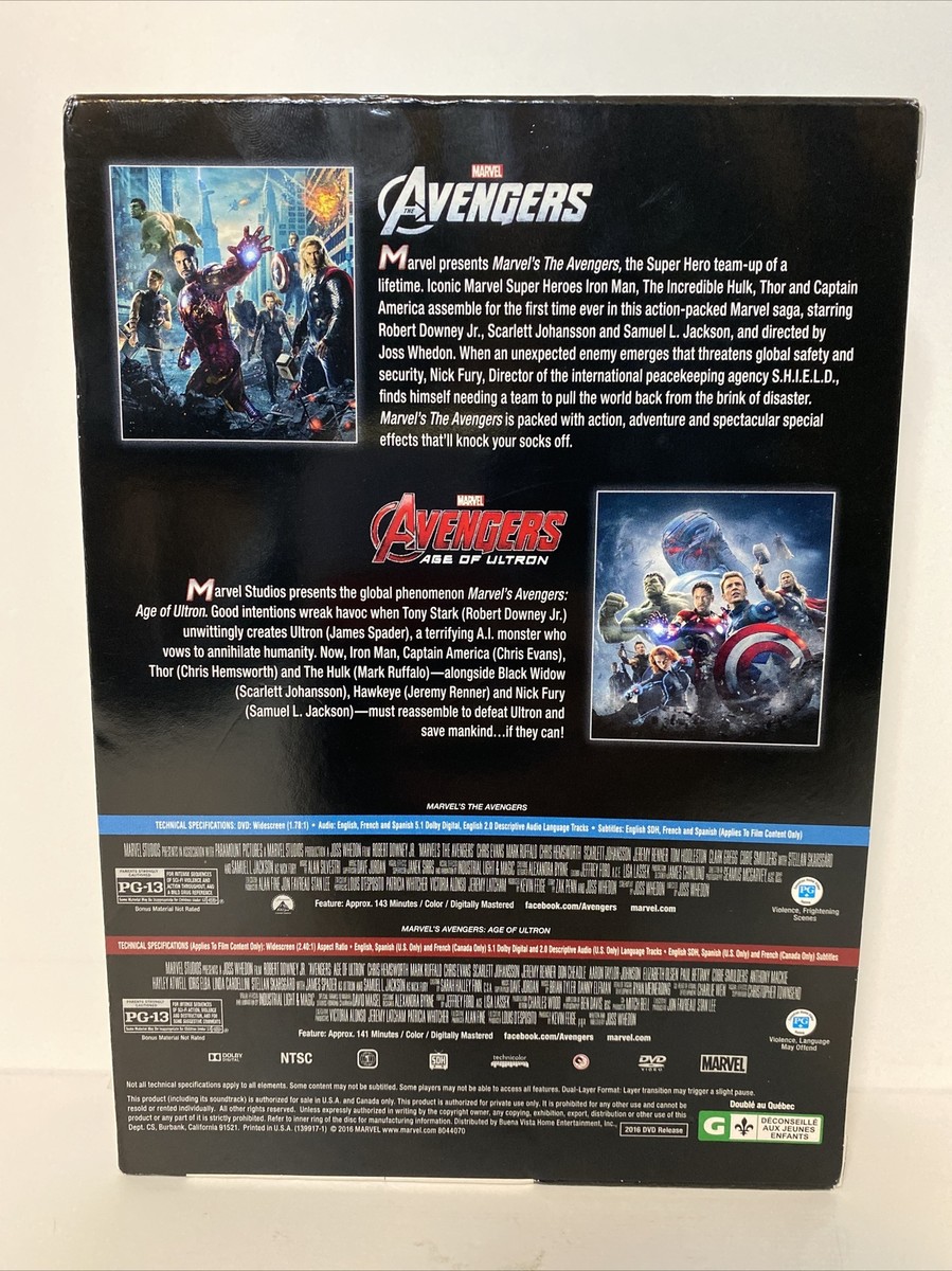 Marvel's The Avengers 2-Movie Collection DVD Box Set 786936851748