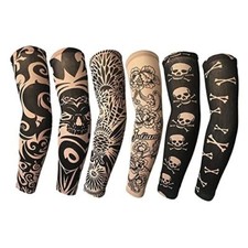 Tattoo Sleeves for Men, 6Pcs Arm Sleeves Fake Tattoos Sleeves 18 x 4 cm Color6