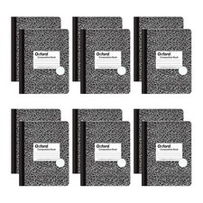 Oxford Composition Notebooks Graph Ruled Paper 9-3/4" x 7-1/2" Black Marble C...