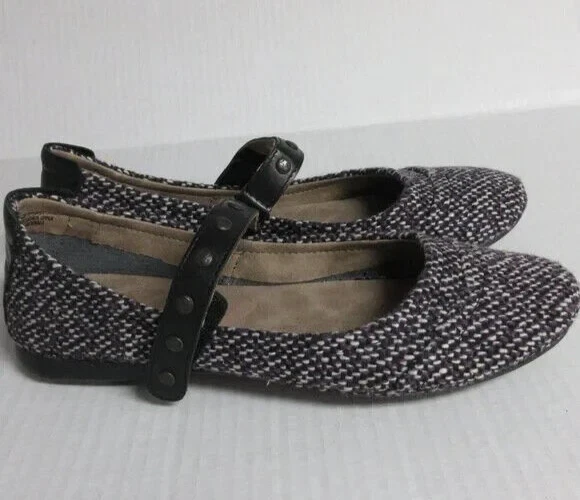Zapatos planos de ballet de tweed OTBT Brea Mary Jane de lana para mujer talla 6,5 NUEVO Foto 2 de 4
