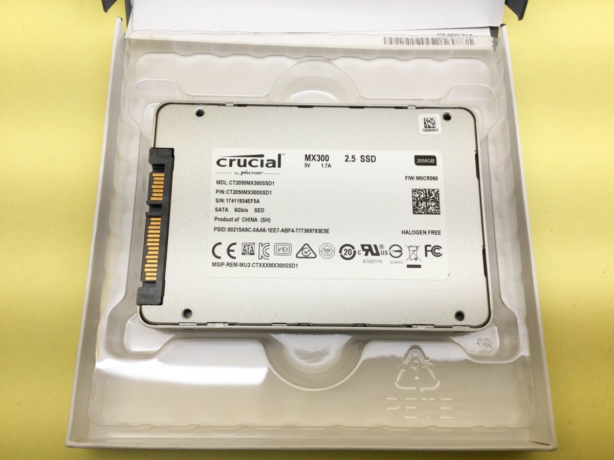 Crucial MX300 2 TB SATA 6Gb/s 2.5'' Internal SSD CT2050MX300SSD1