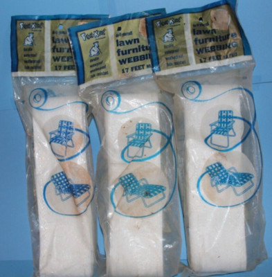 Vintage Frost King Lot Of 3 17 Ft. Each Lawn Chair Repair Re-Web Kit #PW17