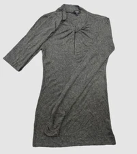 $60 Alfani Women's Gray Long-Sleeve Hair Angora Tunic Sweater Size M