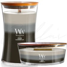 Image of WOODWICK Trilogy Warm Woods Scented Candle *Ellipse / Large Hourglass* *CHOOSE*