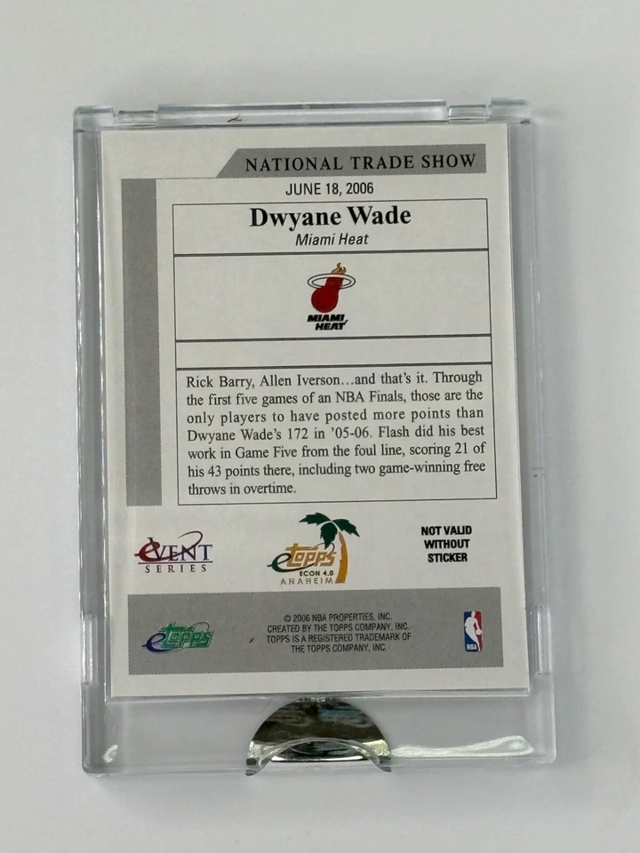 E-Topps Dwayne Wade 2006 1/250 edición limitada convención nacional cubierta térmica Foto 2 de 2