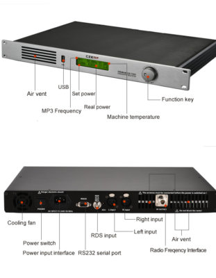 200W 30KM FM transmitter stereo PLL broadcast radio station +Range Max Antenna