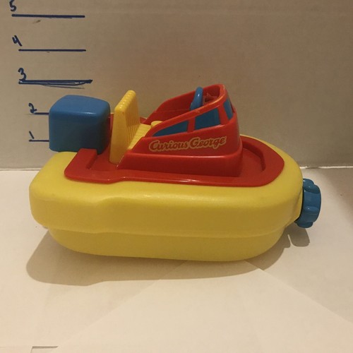Curious George 2007 Rare Bath Toy Boat Only (No Figure) 7" Wind Up Boat 2658NT - Picture 4 of 7