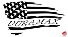 Duramax Decal American Distressed Flag Window Sticker Diesel Truck Made In Usa