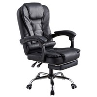 Executive Office Chair PU leather Padded Recline Computer PC Swivel Desk Chair