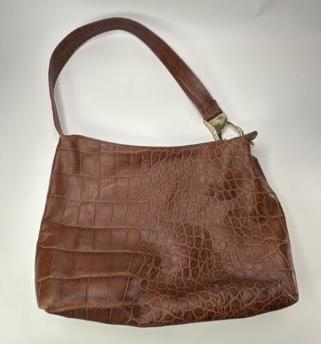 Adrienne Vittadini Brown Leather Purse Made in Italy - Picture 3 of 5