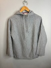 Ted Baker Hoodie Sweater Full ZIp Viscose Cotton Women's Size 4 Gray 1051
