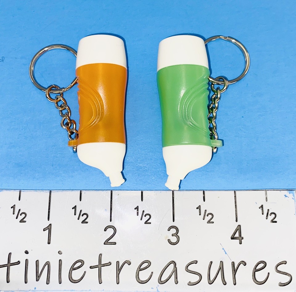 Tupperware keychain mini eco bottle set tinietreasures green orange eBay