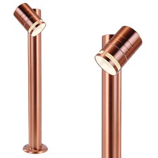 Lampioncino palo LED GU10 lampione rame lampada orientabile luce giardino 230V