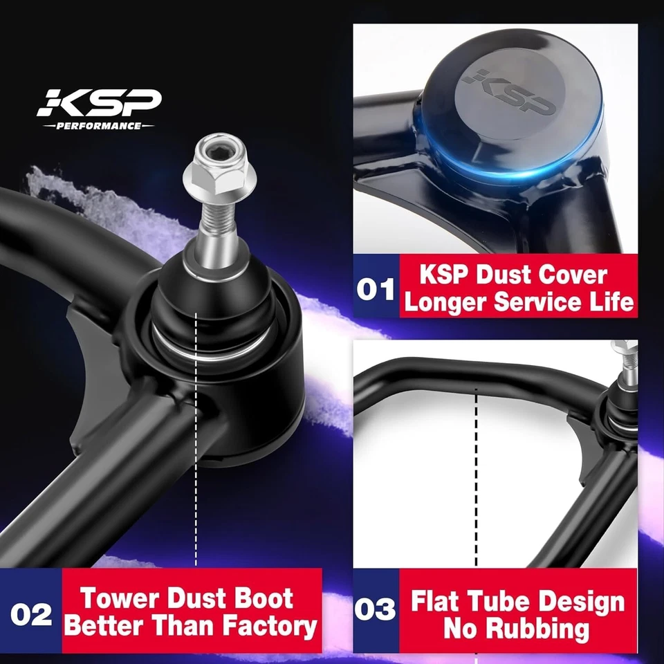 KSP 0-2" OEM Upper Control Arms for Silverado Sierra 1500 2007-2018 Tahoe Yukon - Image 3 of 4