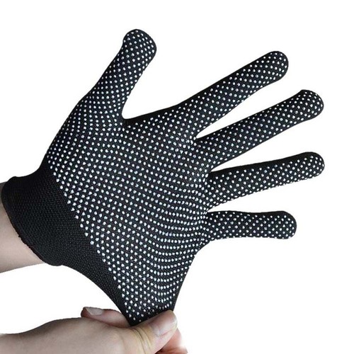 12Pair Black Color Work Gloves Anti-slip Five Finger Driving Mittens Grip - Picture 11 of 12