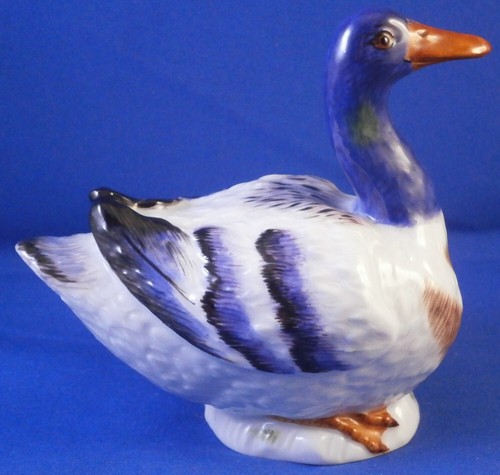 Statuina anatra porcellana Meissen vintage XX secolo Meissen - Foto 2 di 9