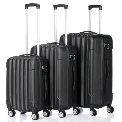 20''24''28'' Trolley Case 3-Piece Hardside Lightweight Spinner Luggage Bag Set TSA