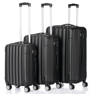 FCH 20"24"28" Trolley Case 3-Piece Hardside Lightweight Spinner Luggage Bag Set TSA